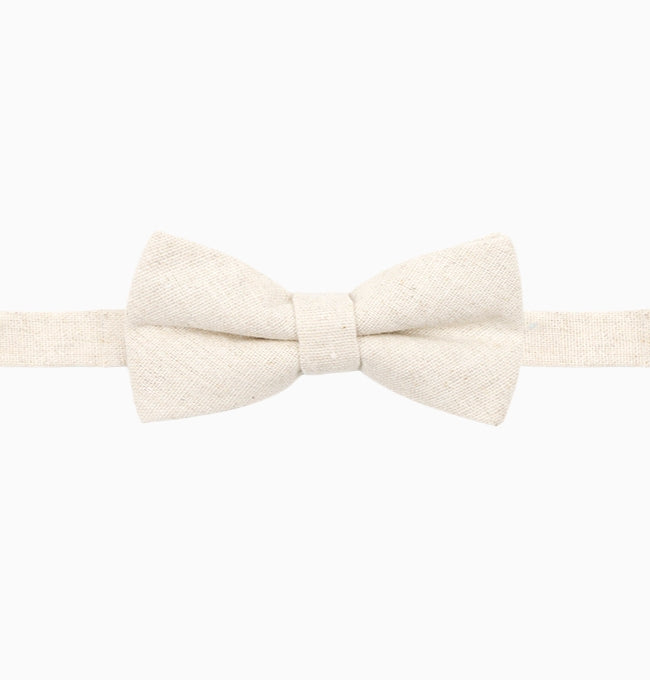 Noeud Papillon Blanc Cassé Enfant en Lin