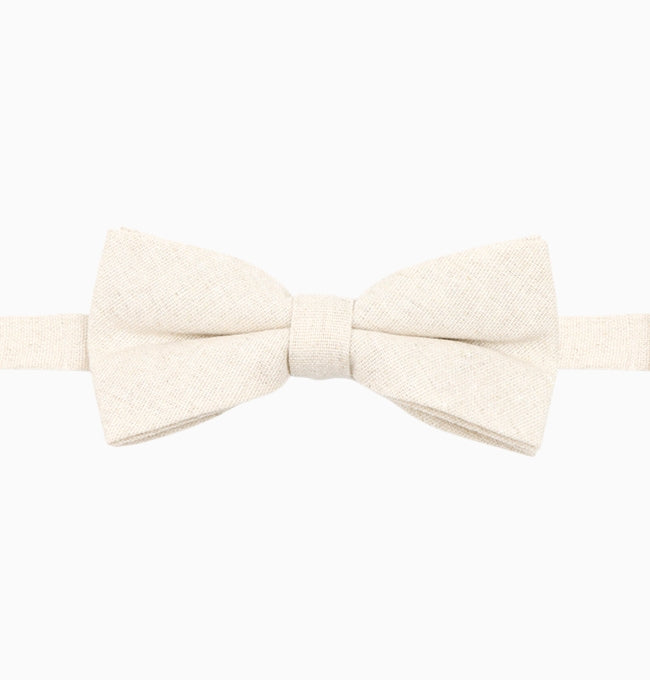 Noeud Papillon Blanc Cassé Homme en Lin