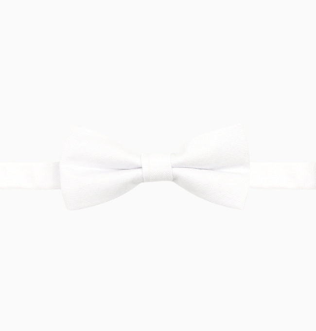 Noeud Papillon Blanc Enfant en Coton Côtelé