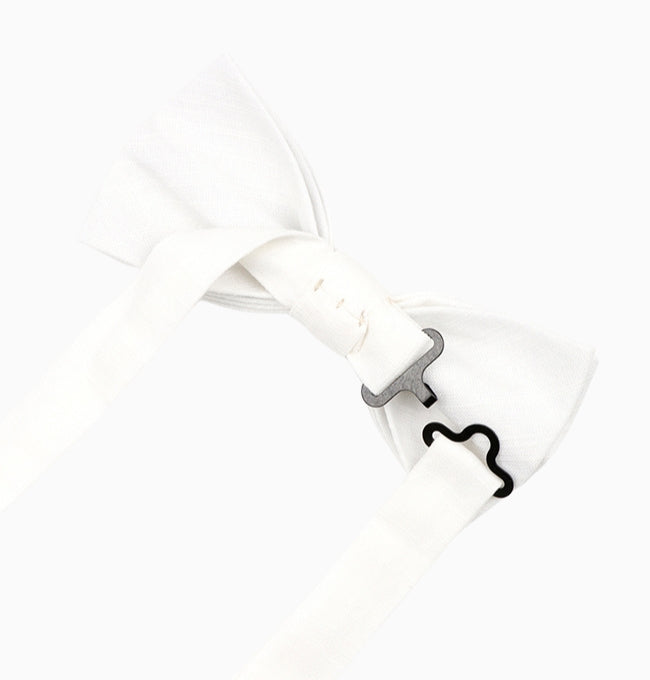 Noeud Papillon Blanc Homme en Coton