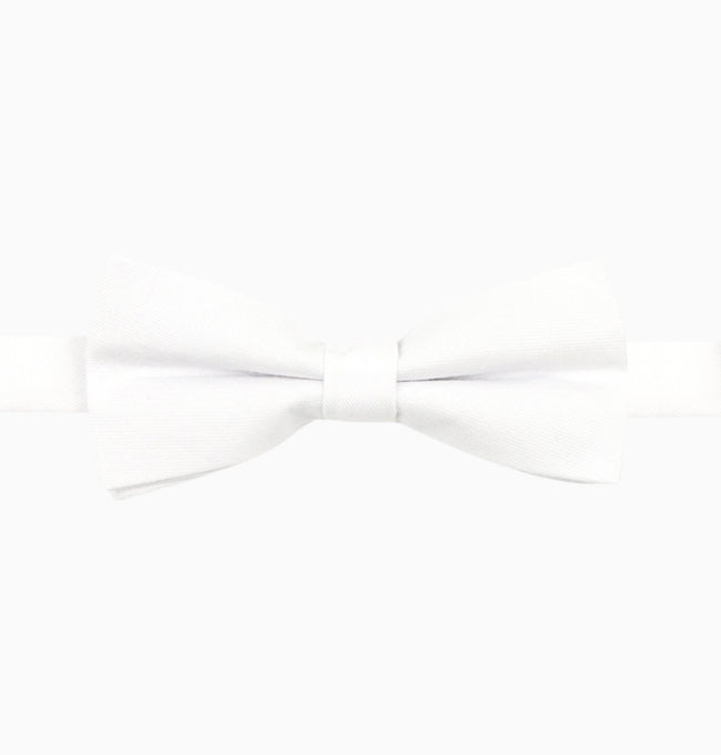 Noeud Papillon Blanc Homme en Coton Côtelé