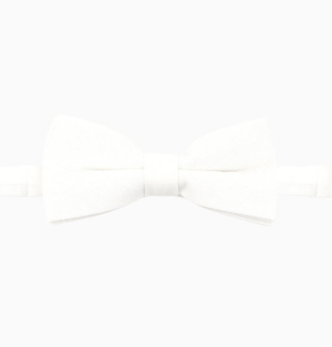 Noeud Papillon Blanc Homme en Lin
