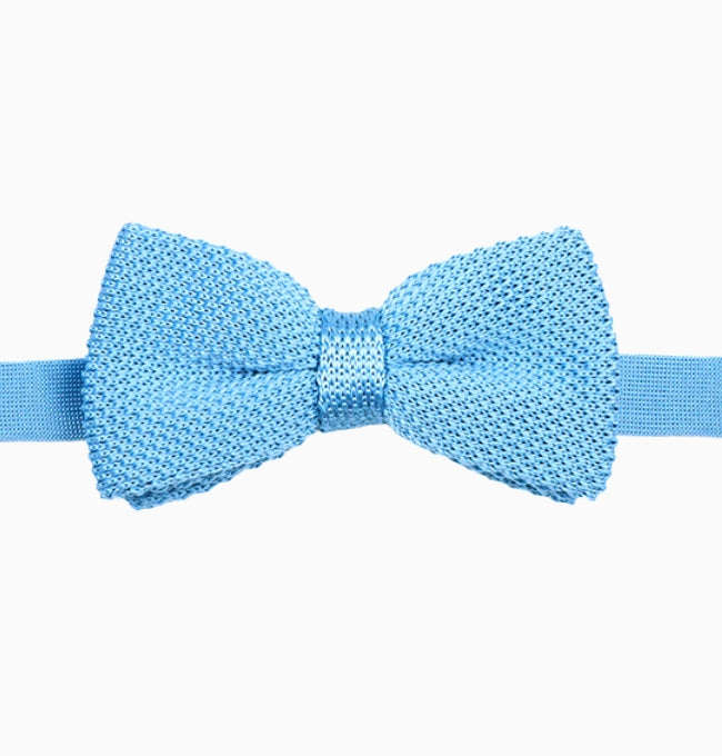 Noeud Papillon Bleu Ciel Homme en Tricot