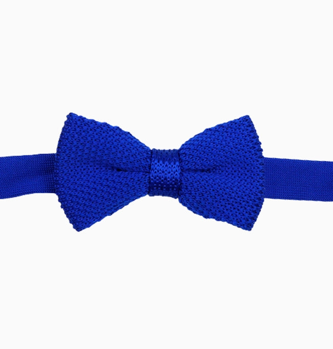 Noeud Papillon Bleu Enfant en Tricot