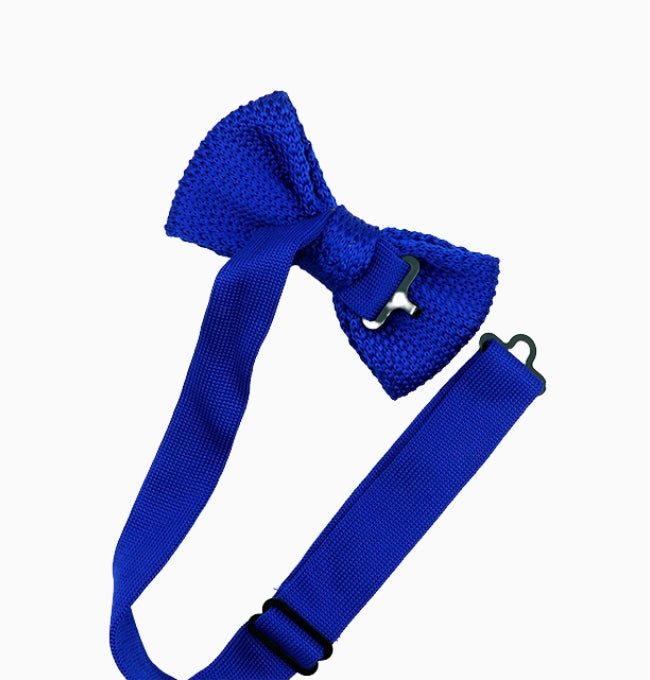 Noeud Papillon Bleu Enfant en Tricot