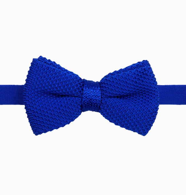 Noeud Papillon Bleu Homme en Tricot