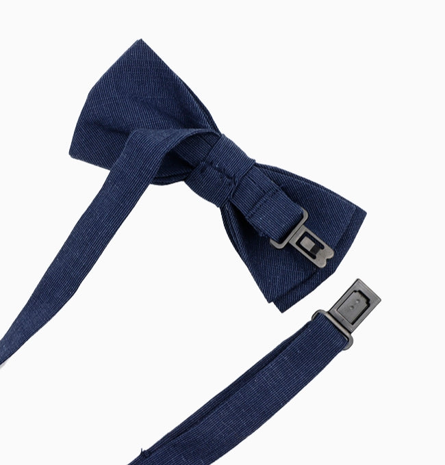 Noeud Papillon Bleu Nuit Enfant en Coton