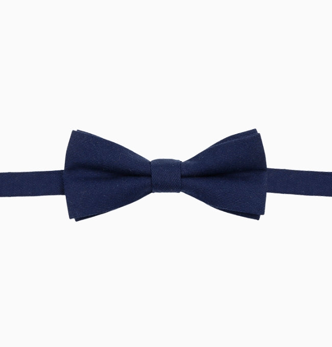 Noeud Papillon Bleu Nuit Enfant en Coton Côtelé