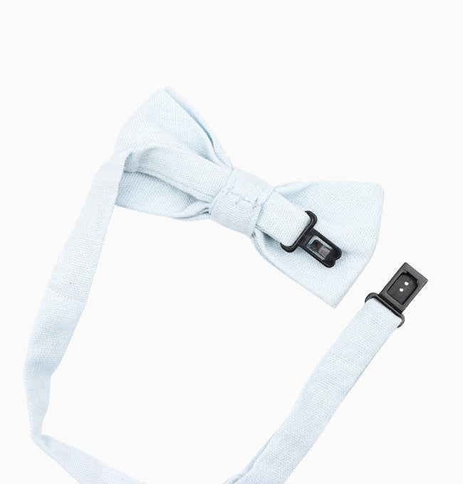 Noeud Papillon Bleu Poudré Enfant en Lin