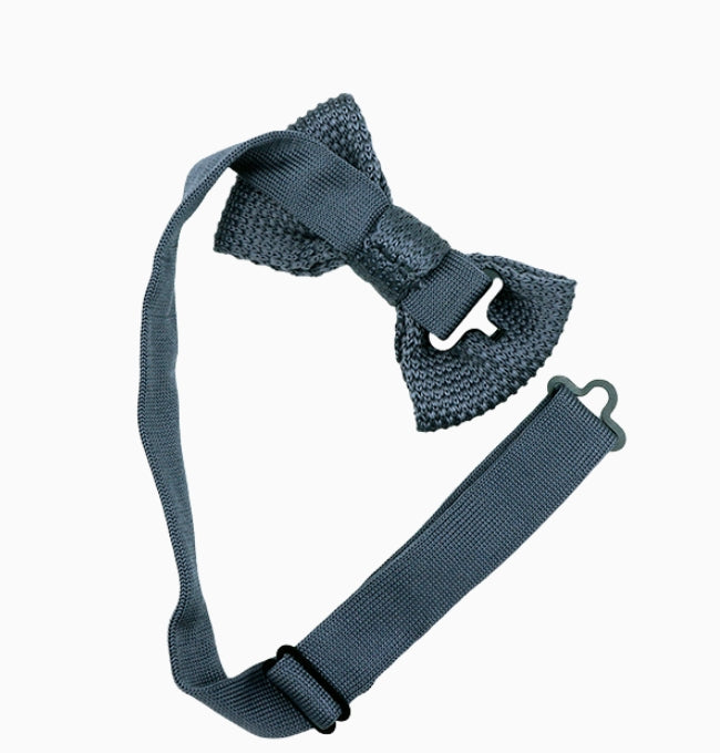 Noeud Papillon Gris Enfant en Tricot
