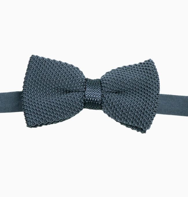 Noeud Papillon Gris Homme en Tricot