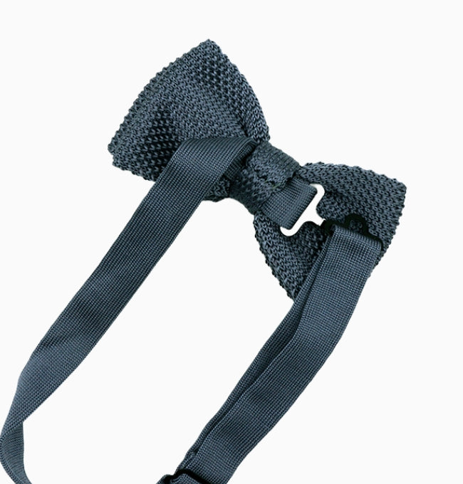Noeud Papillon Gris Homme en Tricot