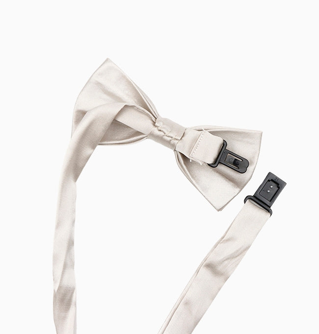 Noeud Papillon Gris Ivoire Enfant en Polyester