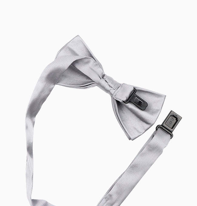 Noeud Papillon Gris Perle Enfant en Polyester