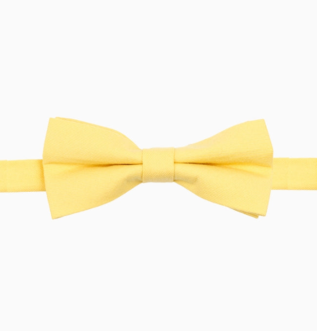 Noeud Papillon Jaune Mimosa Homme en Coton Côtelé