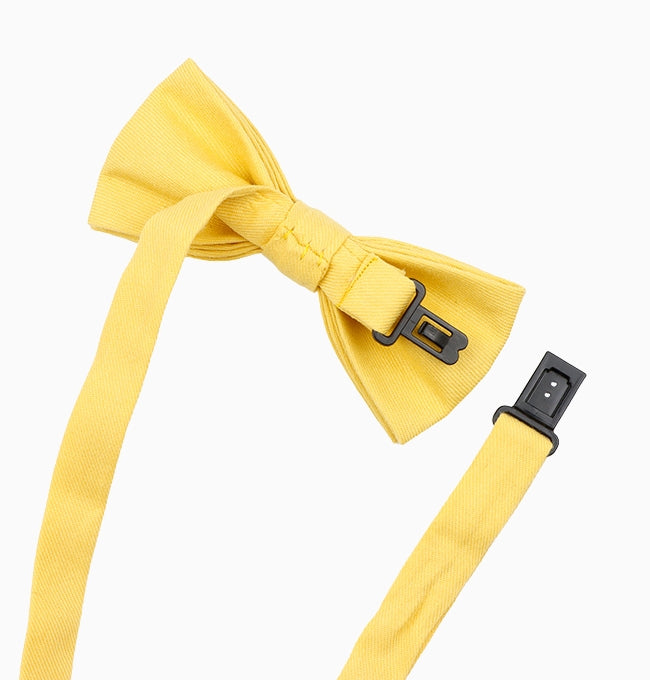 Noeud Papillon Jaune Soleil Enfant en Coton Côtelé