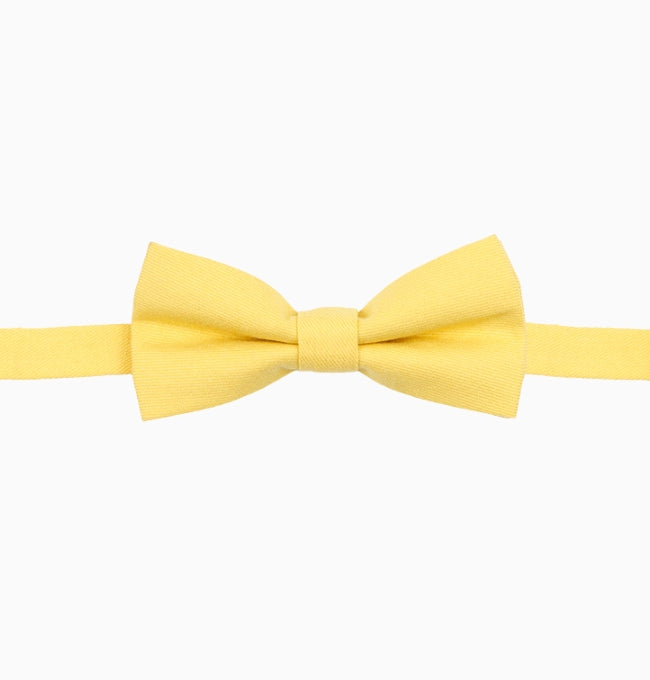 Noeud Papillon Jaune Soleil Enfant en Coton Côtelé