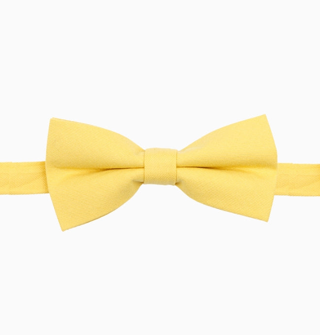Noeud Papillon Jaune Soleil Homme en Coton Côtelé