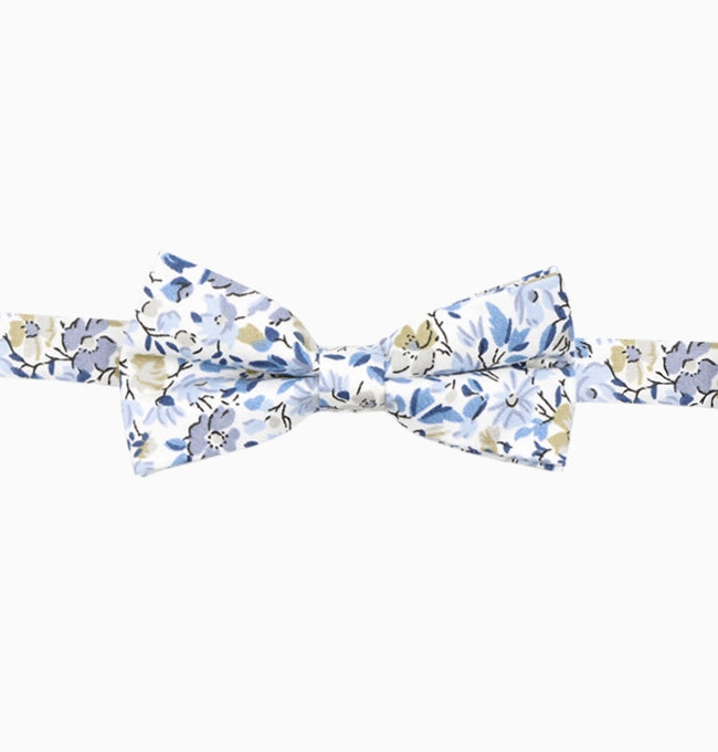 Noeud Papillon Liberty Bleu Campanule Enfant en Coton