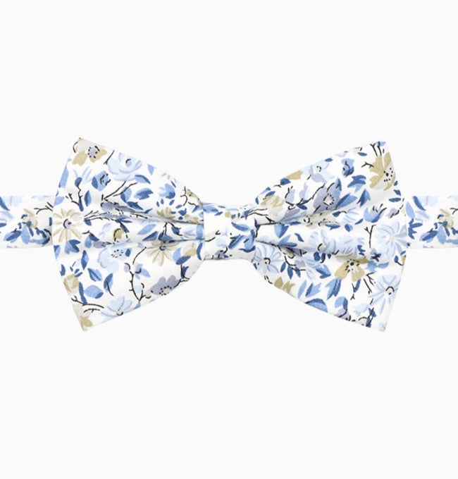 Noeud Papillon Liberty Bleu Campanule Homme en Coton