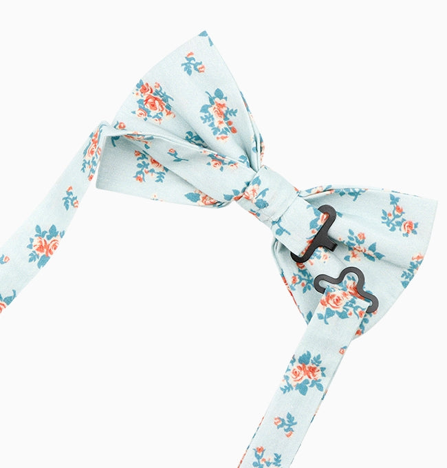 Noeud Papillon Liberty Bleu Ciel Plumbago Homme en Coton