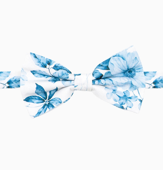 Noeud Papillon Liberty Bleu Hortensia Homme en Coton