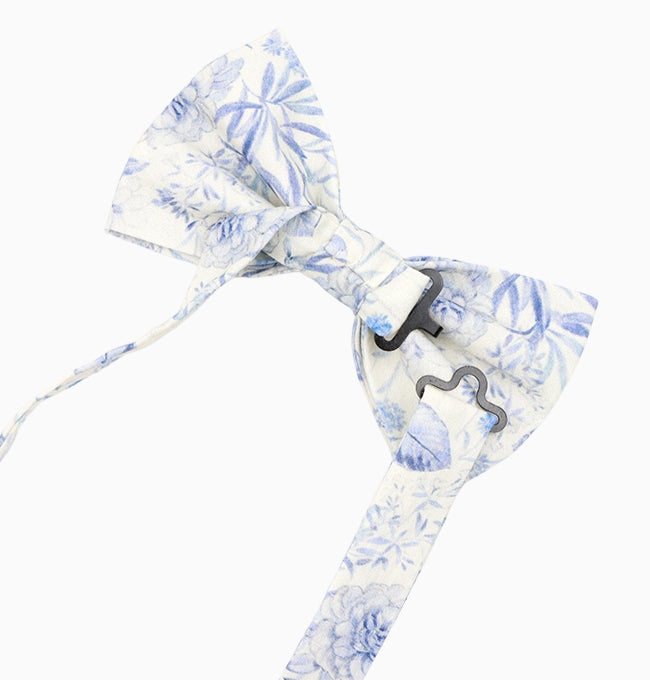 Noeud Papillon Liberty Bleu Iris Homme en Coton