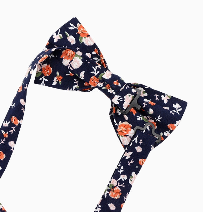 Noeud Papillon Liberty Bleu Marine Delphinium Homme en Coton