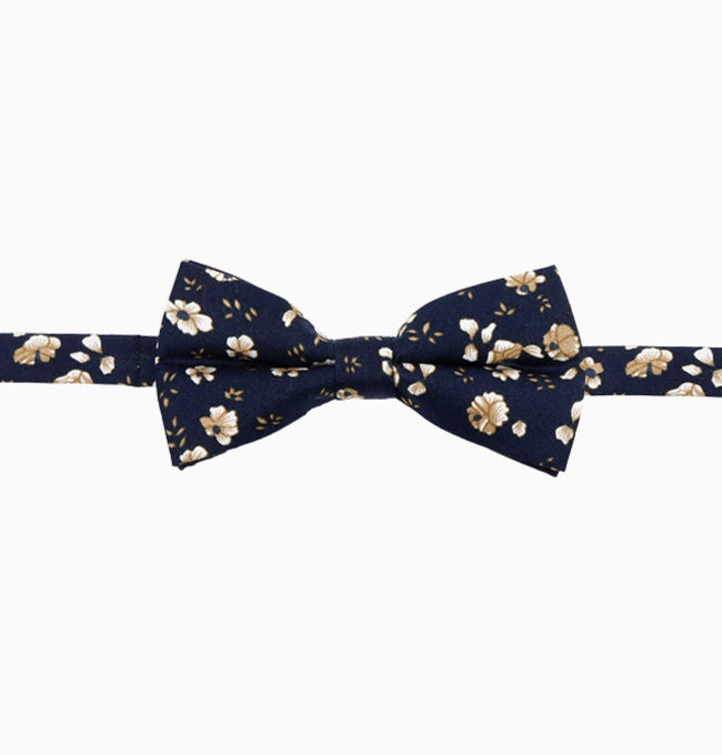 Noeud Papillon Liberty Bleu Marine Lobélia Enfant en Coton