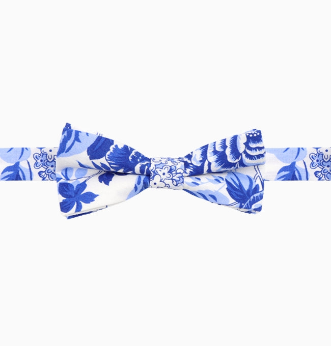 Noeud Papillon Liberty Bleu Myosotis Enfant en Coton