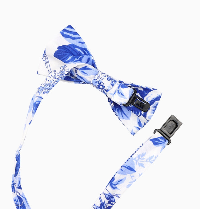 Noeud Papillon Liberty Bleu Myosotis Enfant en Coton
