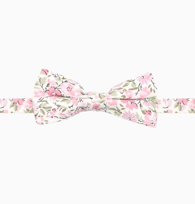 Noeud Papillon Liberty Rose Alstroemeria Enfant en Coton