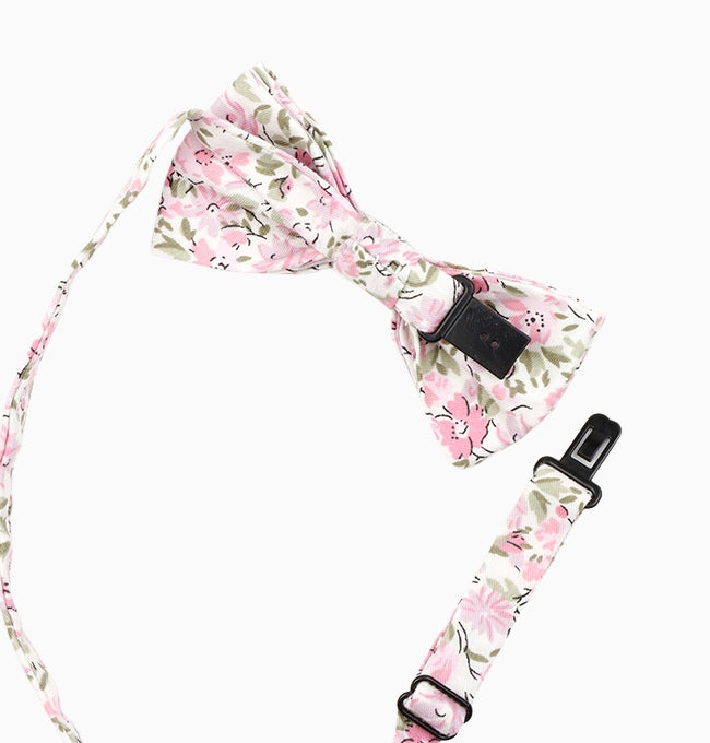 Noeud Papillon Liberty Rose Alstroemeria Enfant en Coton