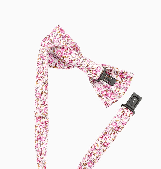 Noeud Papillon Liberty Rose Magnolia Enfant en Coton