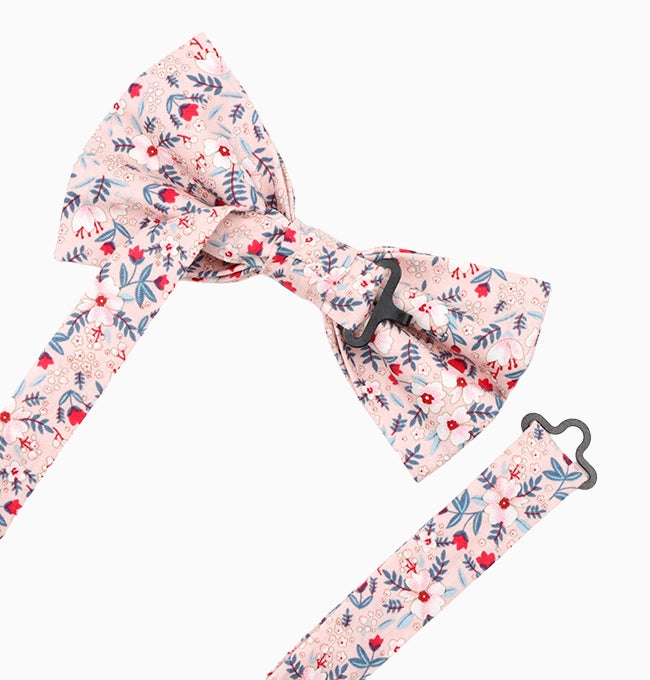 Noeud Papillon Liberty Rose Pivoine Homme en Coton