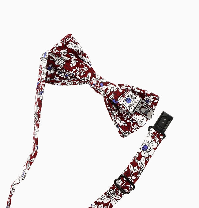 Noeud Papillon Liberty Rouge Coquelicot Enfant en Coton