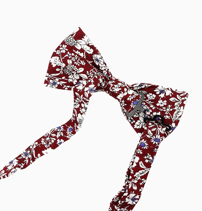 Noeud Papillon Liberty Rouge Coquelicot Homme en Coton
