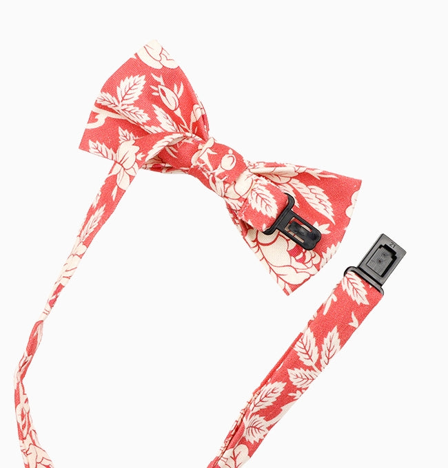 Noeud Papillon Liberty Terracotta Amaryllis Enfant en Coton