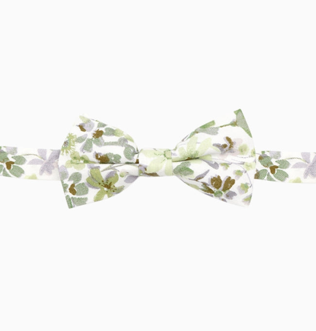 Noeud Papillon Liberty Vert Anémone Enfant en Coton