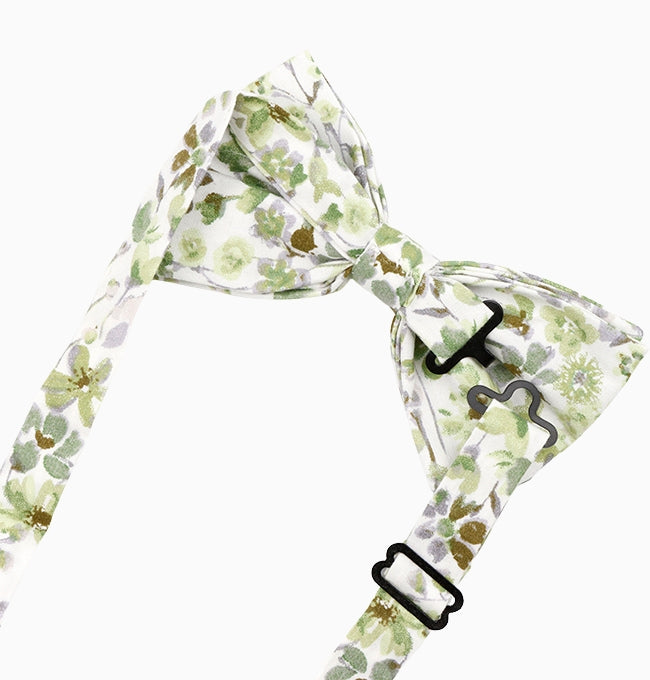 Noeud Papillon Liberty Vert Anémone Homme en Coton
