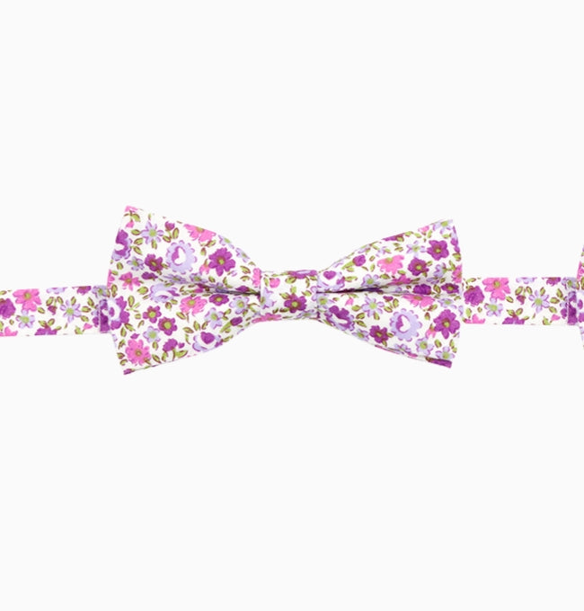 Noeud Papillon Liberty Violet Aubriète Enfant en Coton