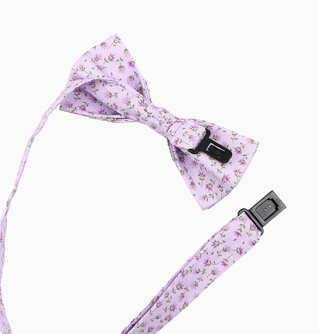 Noeud Papillon Liberty Violet Lavande Enfant en Coton
