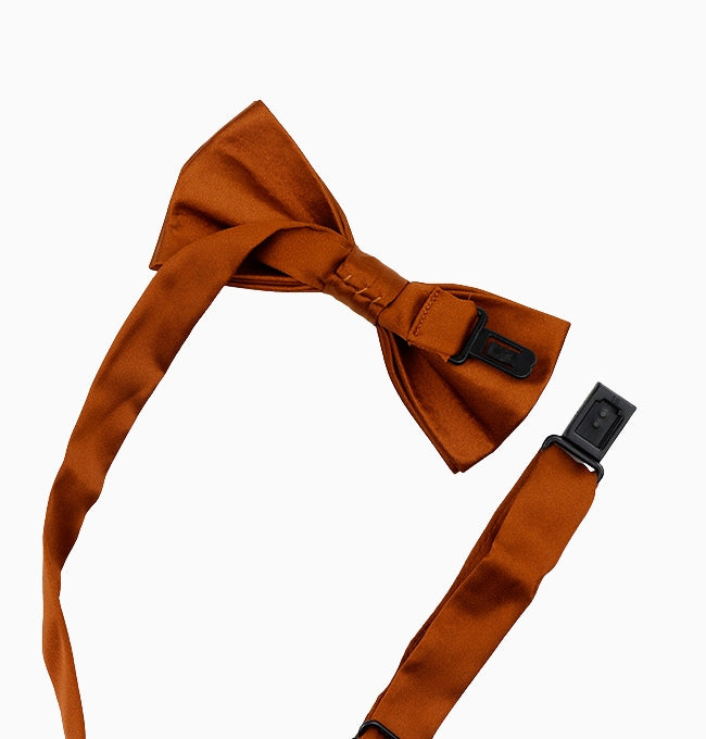Noeud Papillon Marron Cannelle Enfant en Polyester