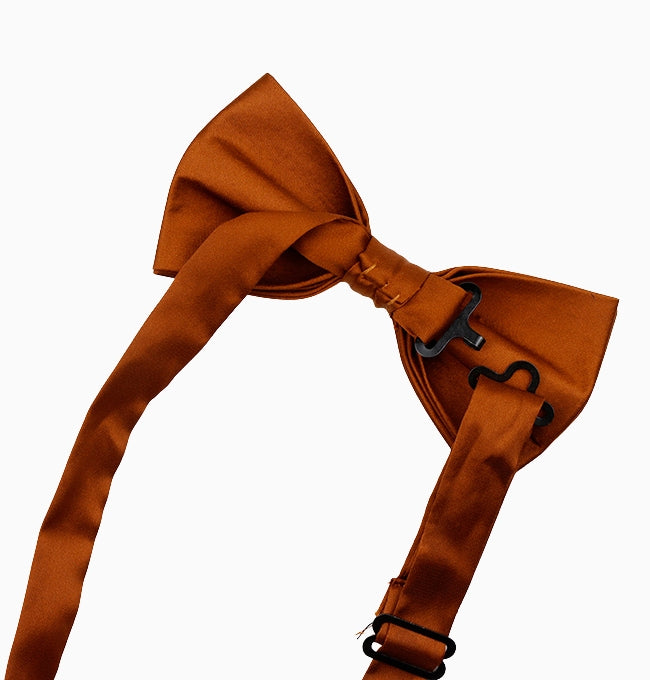 Noeud Papillon Marron Cannelle Homme en Polyester
