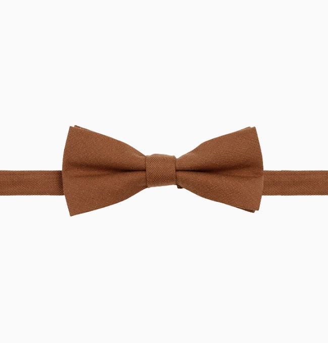 Noeud Papillon Marron Chocolat Enfant en Coton Côtelé