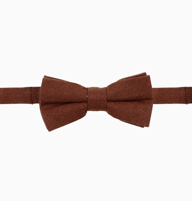 Noeud Papillon Marron Chocolat Enfant en Lin
