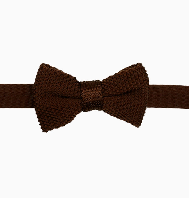 Noeud Papillon Marron Enfant en Tricot