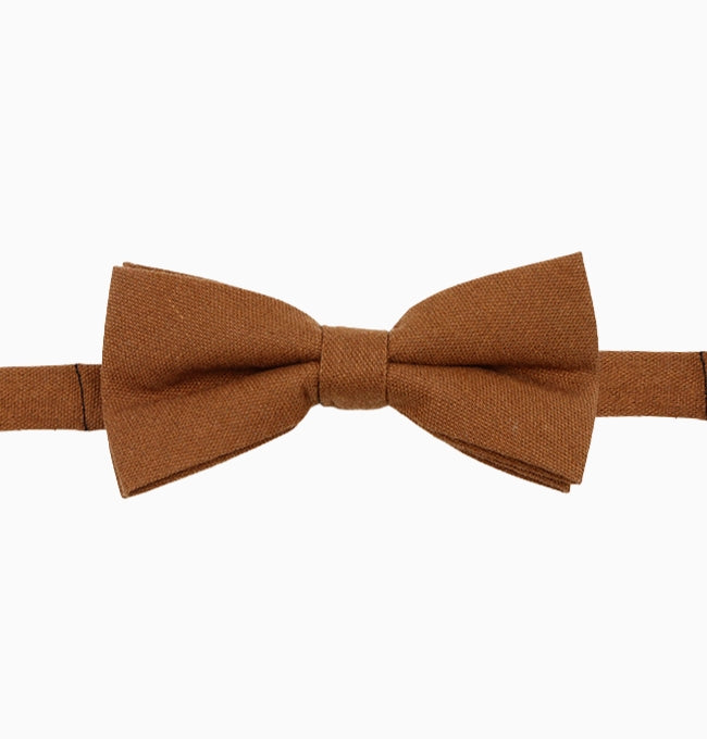 Noeud Papillon Marron Homme en Lin