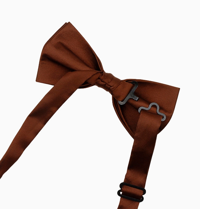 Noeud Papillon Marron Homme en Polyester