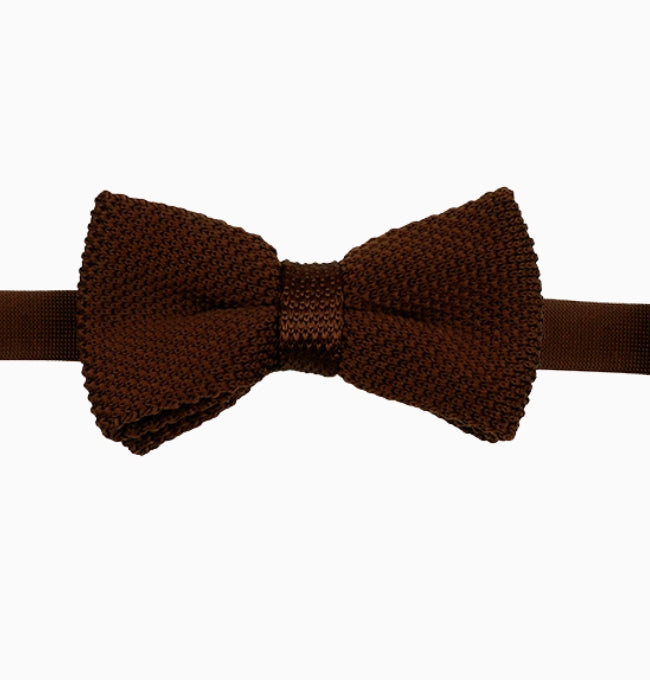 Noeud Papillon Marron Homme en Tricot